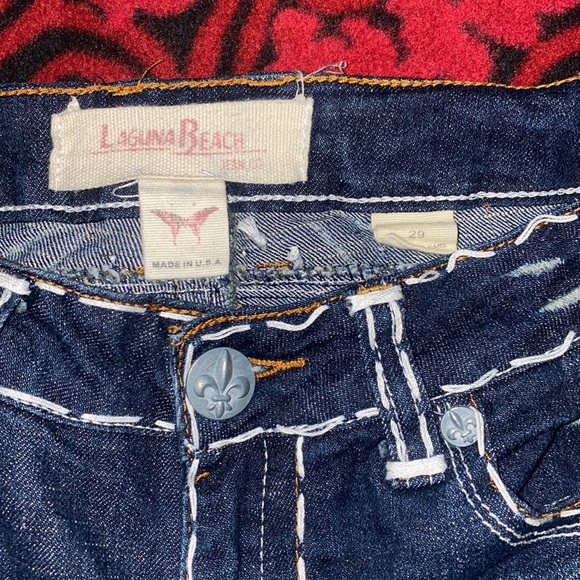 Vintage Y2K Laguna Beach Jean Co. Women's Straight Leg Dark Wash Size 29 - Picture 5 of 6
